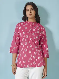 Anouk Floral Print Pure Cotton Kurti