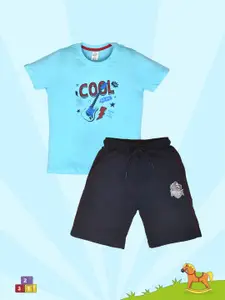 Lux Cozi Boys Printed T-shirt with Shorts