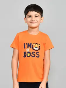 Lux Cozi Boys Printed Round Neck Pure Cotton T-shirt With Shorts