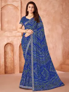 Saree mall Bandhani Pure Chiffon Designer Bandhani Sarees