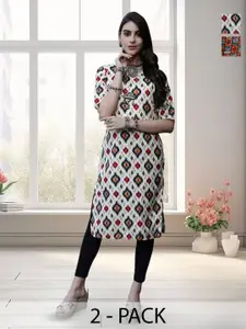 Anouk Rustic Selection Of 2 Women Ethnic Motifs Printed Kurta