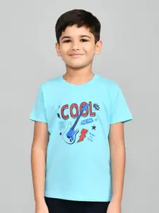 Lux Cozi Boys Printed Round Neck Pure Cotton T-shirt With Shorts