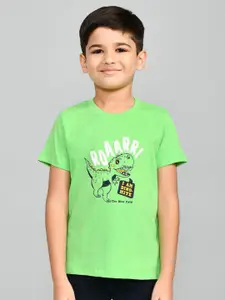 Lux Cozi Boys Printed Round Neck Pure Cotton T-shirt With Shorts