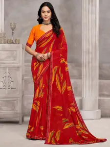 Anouk Striped Pure Chiffon Saree