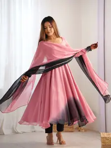 ODETTE Dyed Semi-Stitched Dress Material