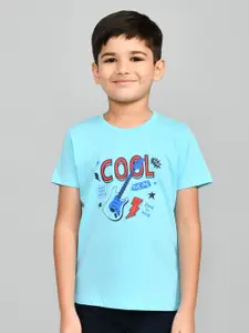 Lux Cozi Boys Printed Round Neck Pure Cotton T-shirt With Shorts