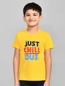 Lux Cozi Boys Typography Printed Round Neck Pure Cotton T-shirt with Shorts