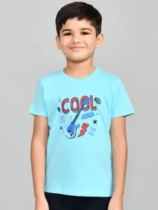 Lux Cozi Boys Printed Round Neck Pure Cotton T-shirt With Shorts