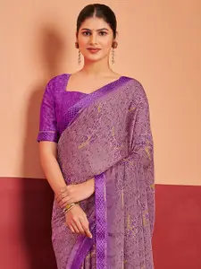 Anouk Ethnic Motifs Printed Daily Pure Chiffon Saree