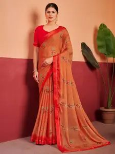 Anouk Ethnic Motifs Pure Chiffon Designer Saree