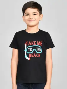 Lux Cozi Boys Printed Round Neck Pure Cotton T-shirt With Shorts