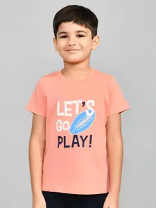 Lux Cozi Boys Printed Round Neck Pure Cotton T-shirt With Shorts