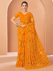 Saree mall Bandhani Pure Chiffon Designer Bandhani Sarees