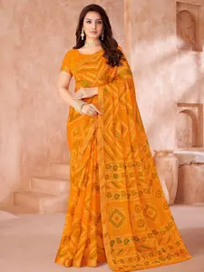 Saree mall Bandhani Pure Chiffon Bandhani Sarees