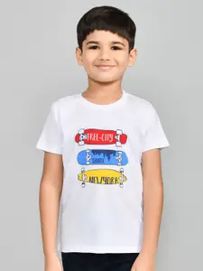 Lux Cozi Boys Printed Round Neck Pure Cotton T-shirt With Shorts