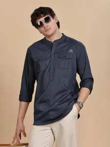 Anouk Men Solid Daily Cotton Straight Kurtas