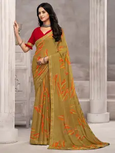 Anouk Striped Pure Chiffon Saree