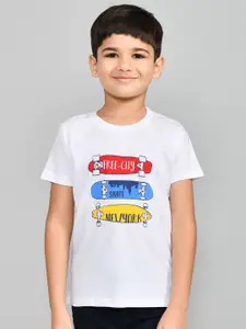 Lux Cozi Boys Printed Round Neck Pure Cotton T-shirt With Shorts