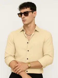 IKON FASHION Men Original Fit Textured Spread Collar Casual Shirt