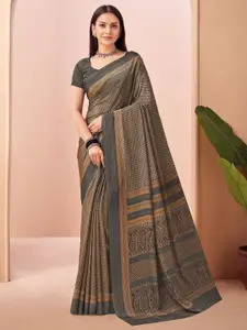 Saree mall Batik Printed  Pure Crepe Sarees