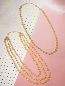 Zaveri Pearls Gold-Plated Artificial Beads Beaded Necklace
