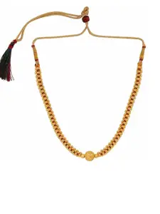 Heer Collection Gold-Plated Kolhapuri Thushi Choker Necklace