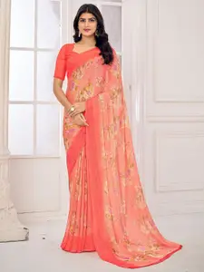 Saree mall Floral Pure Chiffon Designer Bagru Sarees