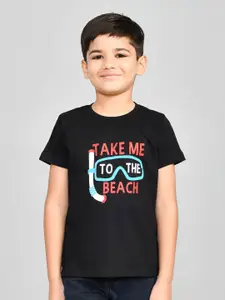 Lux Cozi Boys Printed Round Neck Pure Cotton T-shirt With Shorts