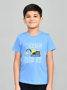 Lux Cozi Boys Printed Round Neck Pure Cotton T-shirt With Shorts