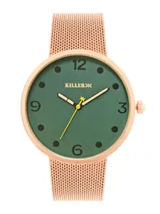 Killer Men Brass Printed Dial & Straps Analogue Watch KL-SS25-1A