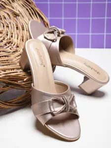 DressBerry Women Embellished Party Block Sandals with Bows