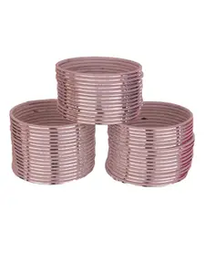 T4 JEWELS Set Of 48 Glossy Finished Metal Bangles