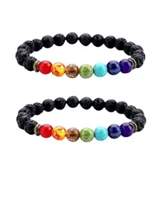 Sukhad Set of 2 Beaded Elasticated Bracelets
