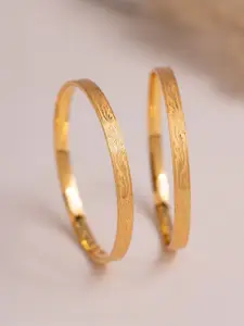 Voylla Set Of 2 Gold Elegance Tejasvi  Bangles