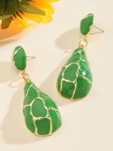 SALTY Pack of 2 Women Earthy Enamel Luxury Gold Earring