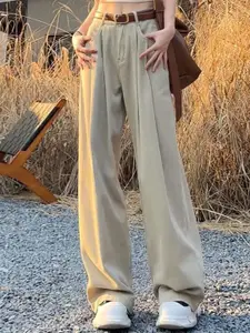 StyleCast x Revolte Women Straight Fit Mid-Rise Clean Look Jeans