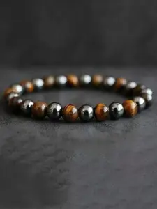 Sukhad Tiger Eye And Hematite Bracelet