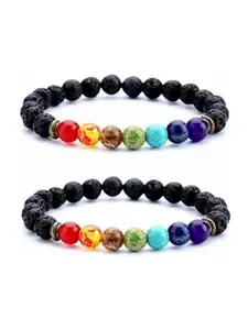 Sukhad Set of 2 Beaded Elasticated Bracelets