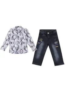 BAESD Boys Printed Shirt with Trousers