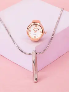 SALTY Collier & Girl Boss Pendant Chain & Watch Ring Jewellery Set