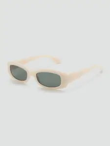MANGO Women Full Rim Rectangle Sunglasses