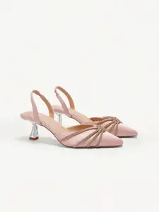 PURPLEHUNT Women Textured PU Kitten Heel