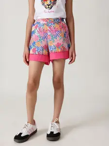 One Friday Girls Leaf Printed Short