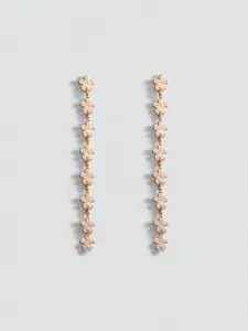 MANGO Floral Drop Earrings