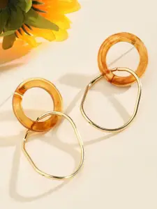 SALTY Pack of 2 Women Digi Link Luxury Gold Earring