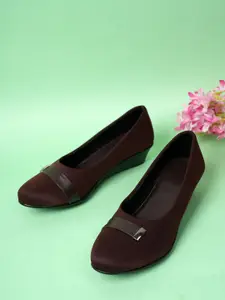 SAPATOS Women Round Toe Wedge Pumps