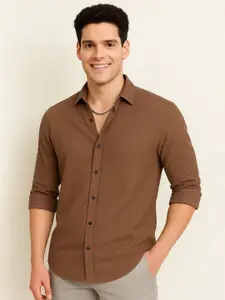 IKON FASHION Men Textured Casual Shirt