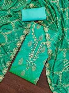 Peachmode Embroidered Beads and Stones Detail Unstitched Dress Material