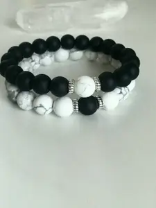 Sukhad Set Of 2 Beaded Elasticated Bracelets