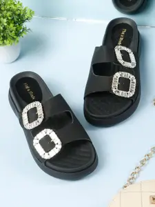 Flat n Heels Women Open Toe Flats with Buckles